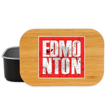 Carte de la ville d’Edmonton – Design urbain du Canada - Boîte à goûter - noir - Devant