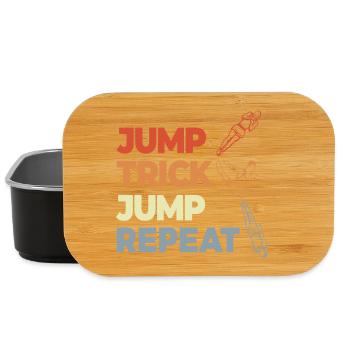 Trampolinspringen Vintage Look - Lunch Box - Schwarz - Vorne