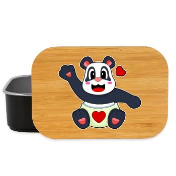 Panda Baby Windel - Lunch Box - Schwarz - Vorne