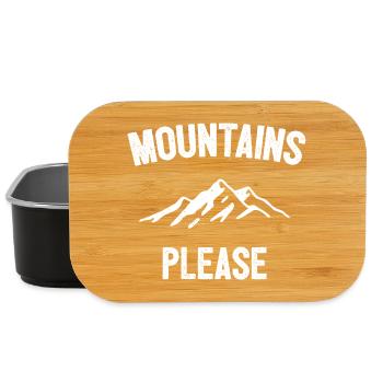 Berge bitte - Lunch Box - Schwarz - Vorne