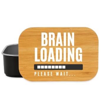 Brain Loading bitte warten - Lunch Box - Schwarz - Vorne