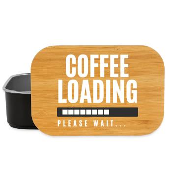 Kaffee wird geladen Bitte warten - Lunch Box - Schwarz - Vorne
