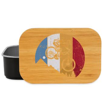 Dual MTB Silhouette Across Stripes - Lunch Box - black - Front