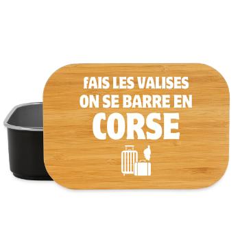 Corse, j'aime la Corse, île de beauté - Boîte à goûter - noir - Devant