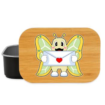 Butterfly Love Letter - Lunch Box - black - Front