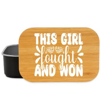 Empowering Girl Quote Typography Design - Lunch Box - black - Front