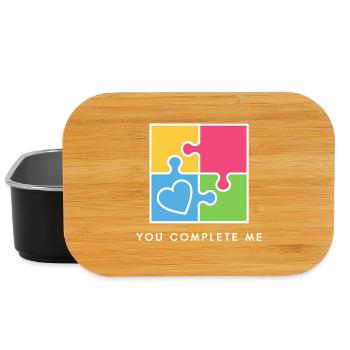 You Complete Me True Love Valentine's Day - Lunch Box - black - Front