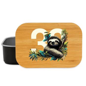 30 Years Sloth 30th Birthday Gift - Lunch Box - black - Front