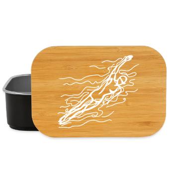 Competitive swimmer sketch - Lunch Box - black - Front