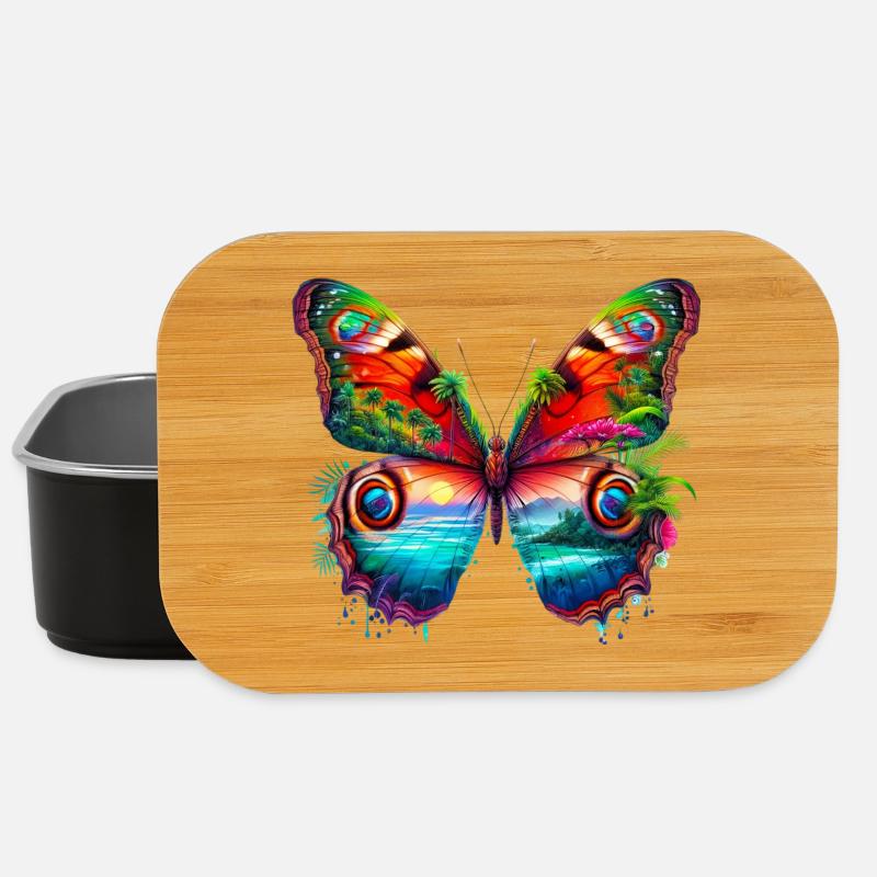 Schmetterling - Lunch Box - Schwarz