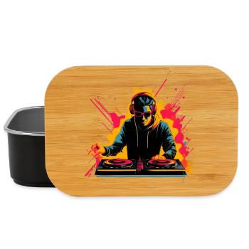 90's DJ Synthwave - Lunch Box - black - Front
