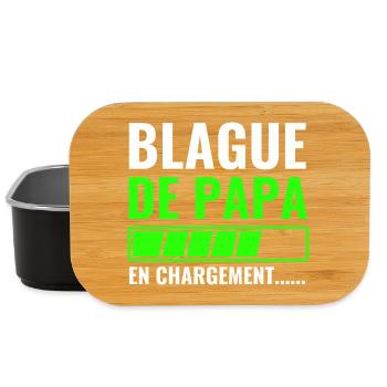 Blague de papa en chargement - Boîte à goûter - noir - Devant
