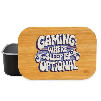 GAMING: WO SCHLAF OPTIONAL IST - Lunch Box - Schwarz - Vorne