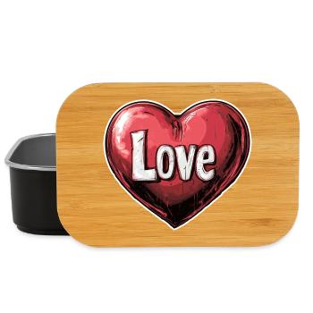 Heart of Love Illustration - Lunch Box - black - Front