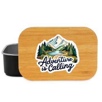Adventure Is Calling Illustration Design - Lunch Box - black - Front