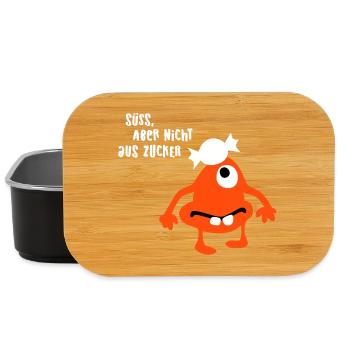 Monstre Mignon Mignon Sucre Bande Dessinée Cool Dictons - Boîte à goûter - noir - Devant