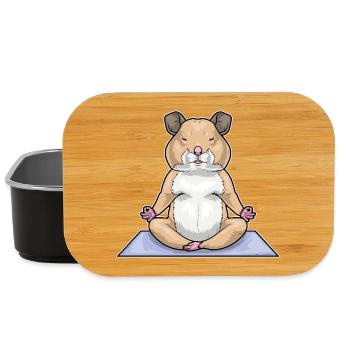 Méditation de fitness pour hamster yoga - Boîte à goûter - noir - Devant