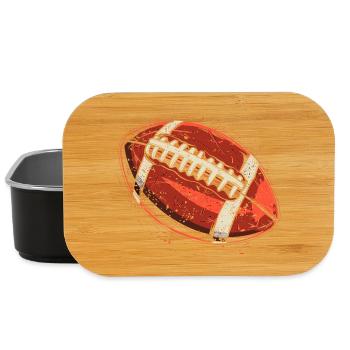 Football Ball Graphic - Lunch Box - black - Front