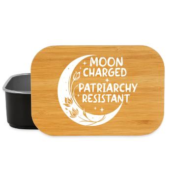 Moon charged, patriarchy resistant - Lunch Box - black - Front