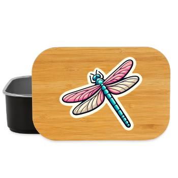Dragonfly in pastel - Lunch Box - black - Front