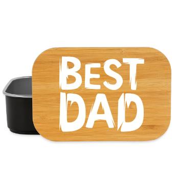 meilleur papa - Lettrage de dessin animé pour les pères - Boîte à goûter - noir - Devant