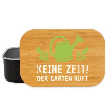 Keine Zeit - Der Garten Ruft Retro Gärtner Natur - Lunch Box - Schwarz - Vorne