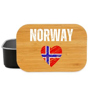 I love Norway, flag of Norway - Lunch Box - black - Front