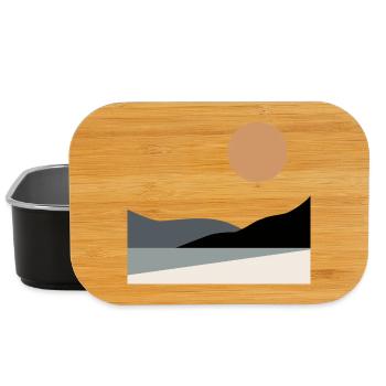 Abstract Landscape - Lunch Box - black - Front
