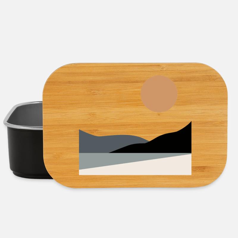 Abstrakte Landschaft - Lunch Box - Schwarz
