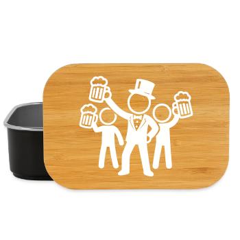 Team Groom Bräutigam - Lunch Box - Schwarz - Vorne