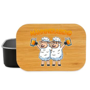 Schafe Männerabend Bier Schaf Mähnnerabend - Lunch Box - Schwarz - Vorne