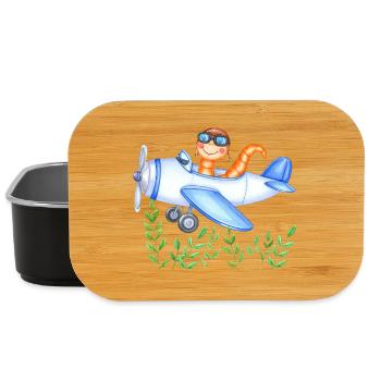 Regenwurm-Pilot rettet die Welt - Lunch Box - Schwarz - Vorne