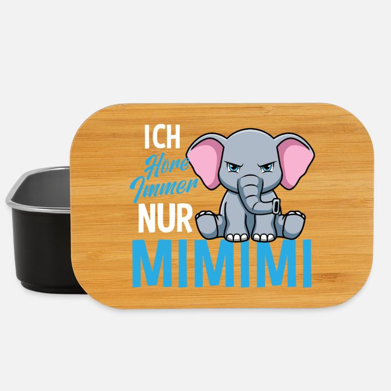 I Always Hear Only a Mimimi Elephant - Lunch Box - black