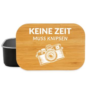No Time Must Snap Camera Photographer Photos - Lunch Box - black - Front