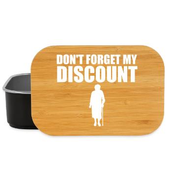 Don't forget my discount for older mens - Lunch Box - black - Front