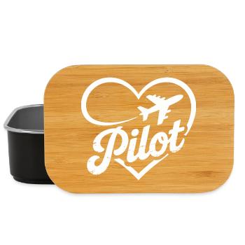 Licence de vol d’avion Pilot Heart - Boîte à goûter - noir - Devant