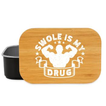 Powerlifting Bodybuilder Swole Is My Drug Gym Gift - Lunch Box - Schwarz - Vorne