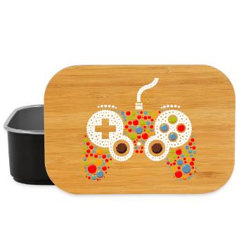 Pointillist Gamecontroller - Lunch Box - Schwarz - Vorne