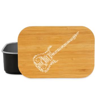 Guitare typographique avec punk rock et métal - Boîte à goûter - noir - Devant