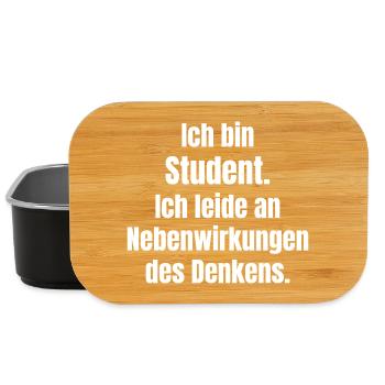 Ich bin Student Denkstress Grafik - Lunch Box - Schwarz - Vorne