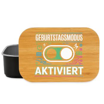 Geburtstagsmodus Aktiviert - Lunch Box - Schwarz - Vorne