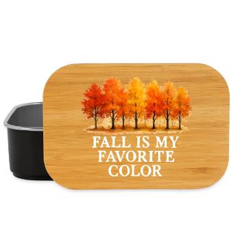 Der Herbst ist meine Lieblingsfarbe Herbstliebhabe - Lunch Box - Schwarz - Vorne