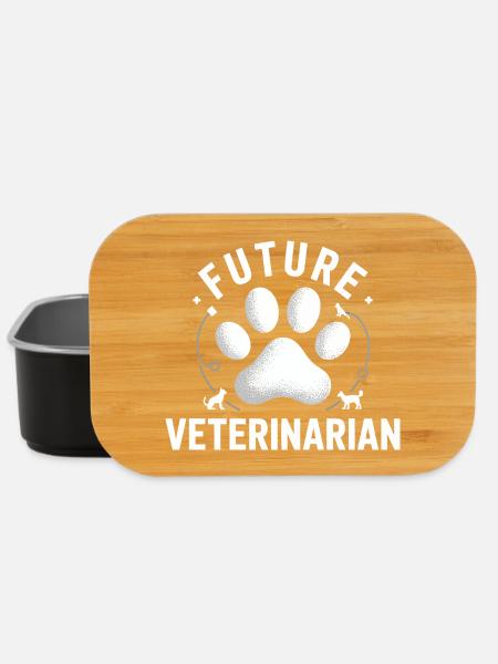 Zukunft Tierarzt Pfotenlogo - Lunch Box - Schwarz