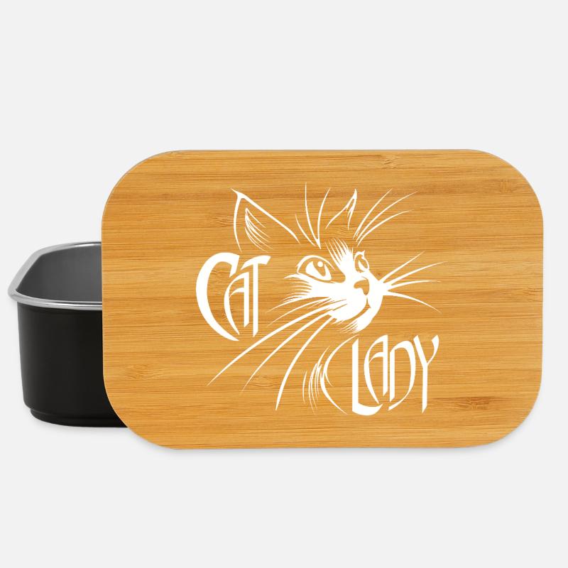 Cat Lady Katze Katzen - Lunch Box - Schwarz