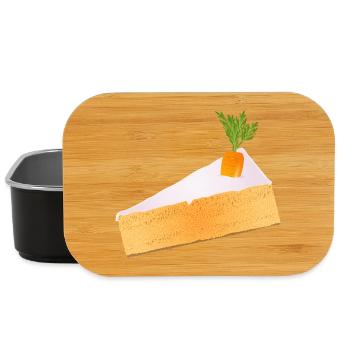 Moist carrot cake with funny decoration - Lunch Box - black - Front