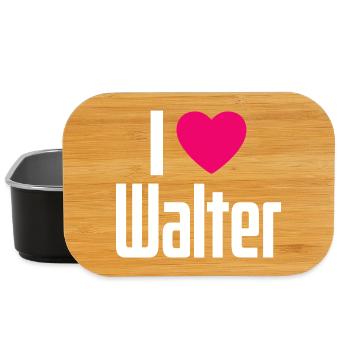 I Love Walter Pinkes Herz Ich liebe Walter - Lunch Box - Schwarz - Vorne