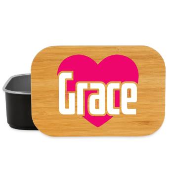 J’aime Grace Coeur rose J’aime Grace - Boîte à goûter - noir - Devant