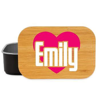 I Love Emily Pink Heart I Love Emily - Lunch Box - black - Front
