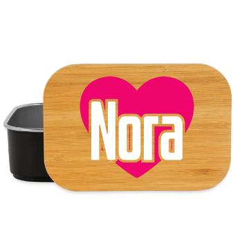 I Love Nora Pinkes Herz Ich liebe Nora - Lunch Box - Schwarz - Vorne
