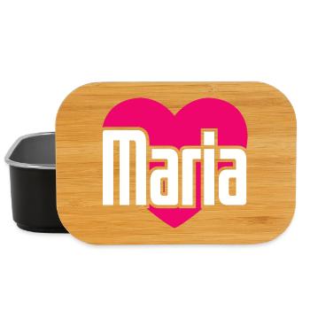 I Love Maria Pink Heart I Love Maria - Lunch Box - black - Front